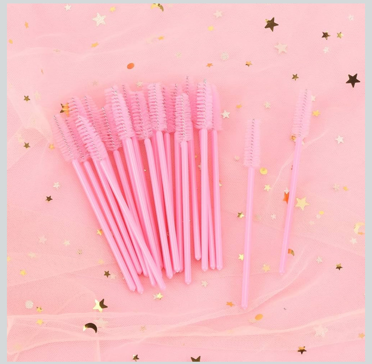 Pink and Glitter Lash/Brow Brush